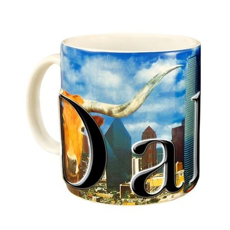 AMERICAWARE Americaware SMDAL02 Dallas 18 oz Full Color Relief Mug SMDAL02